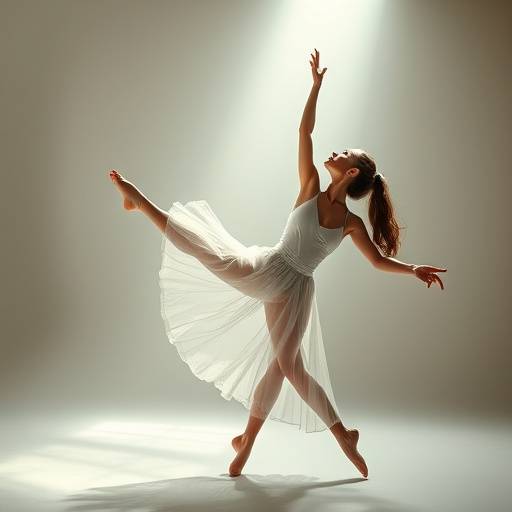 Portret van een danseres in een gracieuze pose